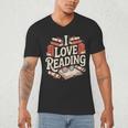 I Love Reading Books Literature Enthusiast Fun Men's V-Neck T-Shirt I Love Reading Books Literature Enthusiast Fun Men's V-Neck T-Shirt