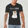 Madara Nyanko Sensei Natsume Yuujinchou Book Of Friends Cat Men's V-Neck T-Shirt