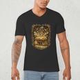 The Magic Of Books Vintage Style Reading Lover Cat & Tea Men's V-Neck T-Shirt