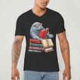 Manatee Reading Books Matching Bookworm Readers Librarian Men's V-Neck T-Shirt