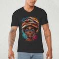 Melanin Girl Afro Book Lover Librarian Teacher Student Men's V-Neck T-Shirt