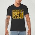 Midnight Reading Club Night Owl Book Readers Men's V-Neck T-Shirt Midnight Reading Club Night Owl Book Readers Men's V-Neck T-Shirt