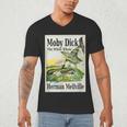 Moby Dick Book Cover Illustration Men's V-Neck T-Shirt Moby Dick Book Cover Illustration Men's V-Neck T-Shirt