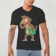 Monkey With a Book Men's V-Neck T-Shirt