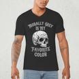Morally Grey Is My Favorite Color Bookish Skull Men's V-Neck T-Shirt