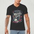 Morally Grey Merch Dark Romance Romantasy Smutty Book Lover Men's V-Neck T-Shirt
