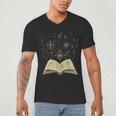Mystic Astral Lunar Celestial Witch Spell Book Men's V-Neck T-Shirt