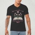 How Many Nights Reading 67 Meme Floral Book Lover Teacher Men's V-Neck T-Shirt