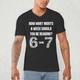 How Many Nights A Week Reading 6-7 67 Teacher Student Books Men's V-Neck T-Shirt How Many Nights A Week Reading 6-7 67 Teacher Student Books Men's V-Neck T-Shirt