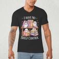 I Have No Shelf Control Ghost Reading Books Pun Men's V-Neck T-Shirt I Have No Shelf Control Ghost Reading Books Pun Men's V-Neck T-Shirt