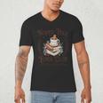 North Pole Book Club Hot Cocoa Served Daily Librarian Xmas Men's V-Neck T-Shirt