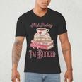 Not Today I'm Booked Book Lover Book Stack Coquette Bow Men's V-Neck T-Shirt