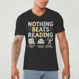 Nothing Beats Reading Book Librarian Across America Kids Men's V-Neck T-Shirt Nothing Beats Reading Book Librarian Across America Kids Men's V-Neck T-Shirt