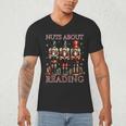 Nuts About Reading Nutcracker Reading Book Lover Christmas Men's V-Neck T-Shirt