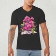 Orchids Flowers Book Floral Men's V-Neck T-Shirt