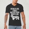 Outside Of A Dog A Book Is Man's Best Friend Apparel Men's V-Neck T-Shirt
