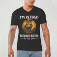 Owl I'm Retired Reading Books Is My Job Men's V-Neck T-Shirt Owl I'm Retired Reading Books Is My Job Men's V-Neck T-Shirt
