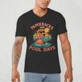 Paperbacks And Pool Days Flamingo Reading Summer Vibes Books Men's V-Neck T-Shirt Paperbacks And Pool Days Flamingo Reading Summer Vibes Books Men's V-Neck T-Shirt