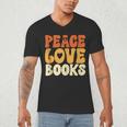 Peace Love Books Men Women Men's V-Neck T-Shirt