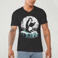 Penguin Reading A Book Vintage Graphic Bookworm Lover Men's V-Neck T-Shirt Penguin Reading A Book Vintage Graphic Bookworm Lover Men's V-Neck T-Shirt