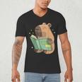Pet Capybara Is Reading Library Capy Word Book Day Teacher Men Women Kids Men's V-Neck T-Shirt Pet Capybara Is Reading Library Capy Word Book Day Teacher Men Women Kids Men's V-Neck T-Shirt