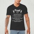 Poetry Poem Author Literature Book Lover Book Worm Poet Men's V-Neck T-Shirt
