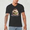 Porcupine Reading Book Hedgehog Book Lover Men's V-Neck T-Shirt Porcupine Reading Book Hedgehog Book Lover Men's V-Neck T-Shirt