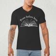 Prose Before Bros Book Lover Literary Reading Men's V-Neck T-Shirt