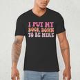I Put My Book Down To Be Here Book Lover Book Nerd Men's V-Neck T-Shirt