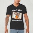 Quiet Girl Loud Imagination Book Lover Bookworm Reader Men's V-Neck T-Shirt Quiet Girl Loud Imagination Book Lover Bookworm Reader Men's V-Neck T-Shirt