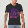 Quietly Thriving In Fictional Realms Book Lovers Men's V-Neck T-Shirt