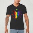 Rainbow Book With Stars And Moon Phases Gay Pride LGBT Men's V-Neck T-Shirt