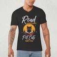 Read Banned Books Pet Cats Fight Evil Read Banned Reader Men's V-Neck T-Shirt Read Banned Books Pet Cats Fight Evil Read Banned Reader Men's V-Neck T-Shirt