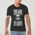 Read Banned Books PET DOGS FIGHT EVIL Read Banned Books Dog Men's V-Neck T-Shirt Read Banned Books PET DOGS FIGHT EVIL Read Banned Books Dog Men's V-Neck T-Shirt