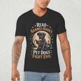 Read Banned Books PET DOGS FIGHT EVIL Read Books Reading Men's V-Neck T-Shirt Read Banned Books PET DOGS FIGHT EVIL Read Books Reading Men's V-Neck T-Shirt