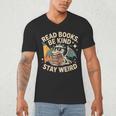 Read Books Be Kind Stay Weird Book Dragon Skeleton Reading Men's V-Neck T-Shirt Read Books Be Kind Stay Weird Book Dragon Skeleton Reading Men's V-Neck T-Shirt