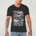 Read Books Be Kind Stay Weird Skeleton Heart Reading Alt Men's V-Neck T-Shirt