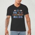 I Still Read Children's Books School Teacher Nerd Librarian For Men Women Girls Kids Men's V-Neck T-Shirt