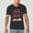 Read Your Heart Out Book Escape Into Stories Men's V-Neck T-Shirt