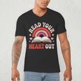 Read Your Heart Out Book Lovers Emotional Fall Vibes Men's V-Neck T-Shirt