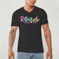 Read Your Heart Out Reading Librarian Book Across America Men's V-Neck T-Shirt