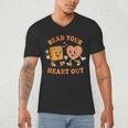 Read Your Heart Out Teacher Valentines Reading Book Love Men's V-Neck T-Shirt Read Your Heart Out Teacher Valentines Reading Book Love Men's V-Neck T-Shirt