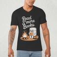 Read S'More Books Camping Outdoors Reading Campfire Smores Men's V-Neck T-Shirt Read S'More Books Camping Outdoors Reading Campfire Smores Men's V-Neck T-Shirt