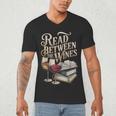 Read Between The Wines Vintage Book Lovers Wine Reading Men's V-Neck T-Shirt Read Between The Wines Vintage Book Lovers Wine Reading Men's V-Neck T-Shirt