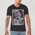 The Reader Tarot Card Women Book Lover Librarian Read Men's V-Neck T-Shirt The Reader Tarot Card Women Book Lover Librarian Read Men's V-Neck T-Shirt