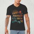Readers Books Lovers BFF Books Club Paranormal Romance Reading Book Vampires Werewolves & Fae -Adults Short Sleeve Men's V-Neck T-Shirt