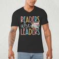 Readers Are Leaders Reading Book Lovers Teacher Women Kids Men's V-Neck T-Shirt Readers Are Leaders Reading Book Lovers Teacher Women Kids Men's V-Neck T-Shirt
