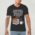 Reading 6-7 Six Seven Meme English Teacher Book Lover Men's V-Neck T-Shirt Reading 6-7 Six Seven Meme English Teacher Book Lover Men's V-Neck T-Shirt