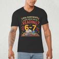 Reading 6 7 Six Seven Meme Slang Teacher Book Lover Men's V-Neck T-Shirt