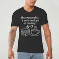 Reading 67 Six Seven English Teacher Book Lover Librarian Men's V-Neck T-Shirt